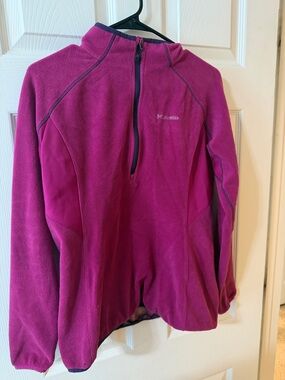 Columbia Magenta Fleece Quarter-Zip Pullover